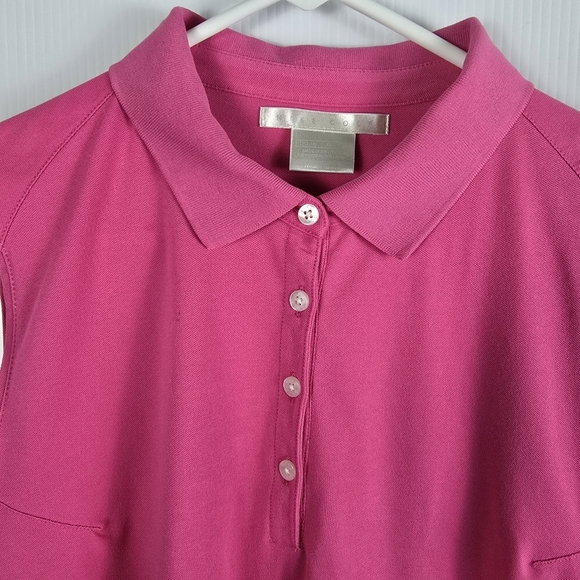 NIKE Women's Golf Victory Polo, Hot Pink Force, Large 12-14 Sleeveless Collared - Picture 3 of 9